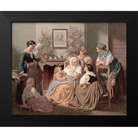 A Story of Grandfathers Glory Black Modern Wood Framed Art Print by Merle, Hughes
