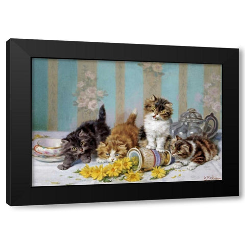 The Accident Black Modern Wood Framed Art Print by Merlin, Daniel