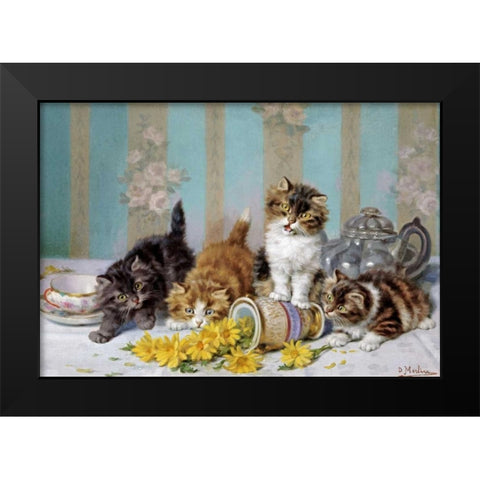 The Accident Black Modern Wood Framed Art Print by Merlin, Daniel