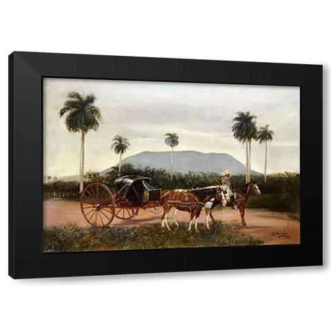 Volanta, 1916 Black Modern Wood Framed Art Print by Morales, Eduardo