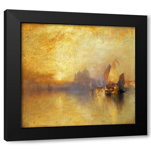 Opalescent Venice Black Modern Wood Framed Art Print by Moran, Thomas