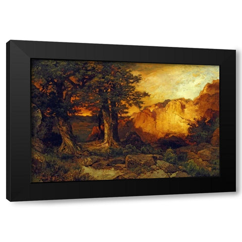The Grand Canyon Black Modern Wood Framed Art Print with Double Matting by Moran, Thomas