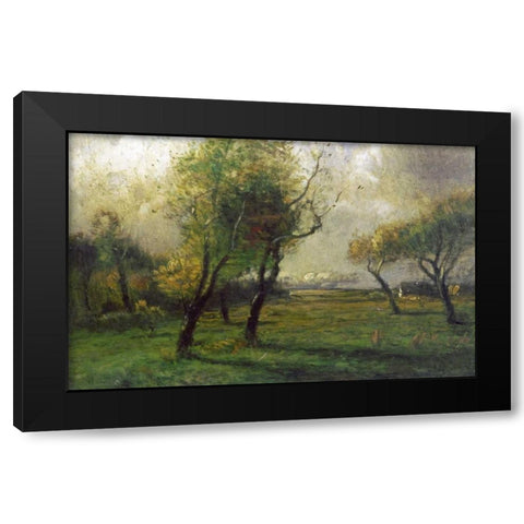 Autumn Glow Black Modern Wood Framed Art Print with Double Matting by Murphy, J. Francis
