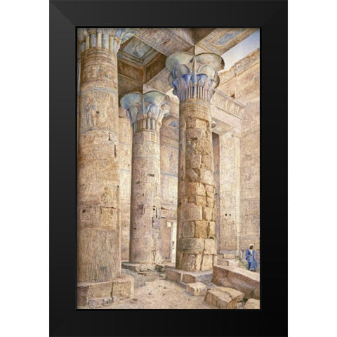 The Temple of Philae, Egypt Black Modern Wood Framed Art Print by Newman, Henry Roderick