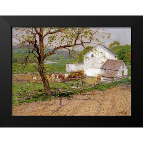 Summer Day Black Modern Wood Framed Art Print by Potthast, Edward Henry