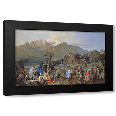 Country Fair Black Modern Wood Framed Art Print by Radice, Casimiro