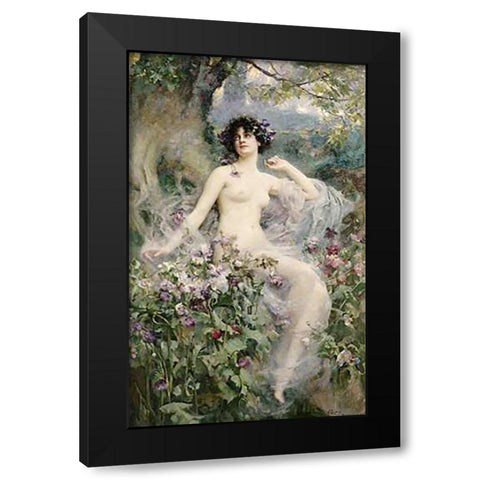 Songs of The Morning Black Modern Wood Framed Art Print by Rae, Henrietta