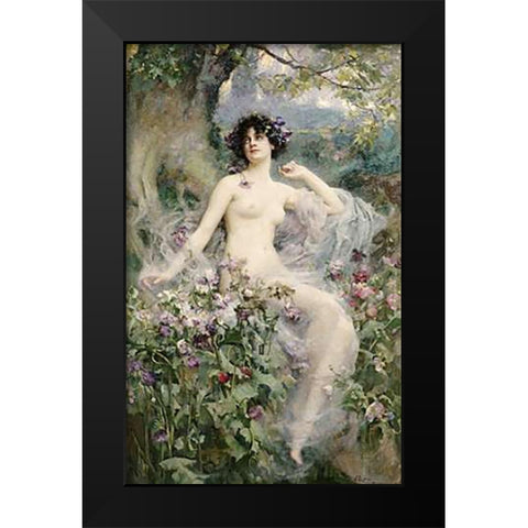 Songs of The Morning Black Modern Wood Framed Art Print by Rae, Henrietta