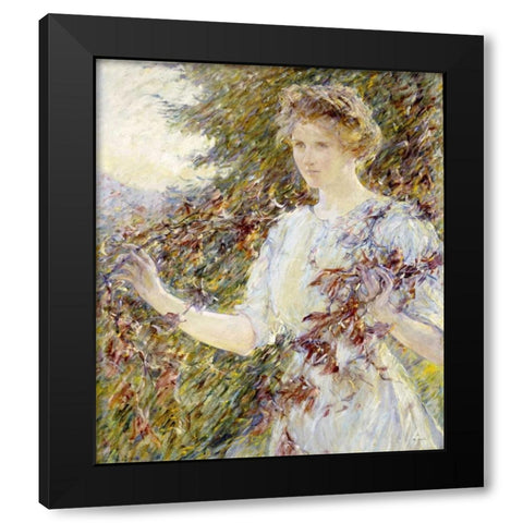Autumn Black Modern Wood Framed Art Print by Reid, Robert