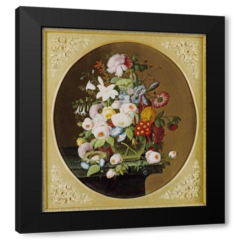 Natures Bounty II Black Modern Wood Framed Art Print by Roesen, Severin