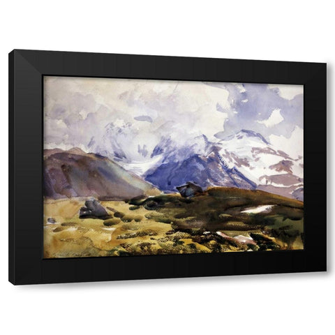 The Simplon Black Modern Wood Framed Art Print with Double Matting by Sargent, John Singer