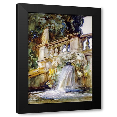 Villa Torlonia, Frascati Black Modern Wood Framed Art Print with Double Matting by Sargent, John Singer