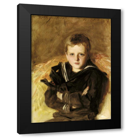 Portrait of Caspar Goodrich Black Modern Wood Framed Art Print with Double Matting by Sargent, John Singer