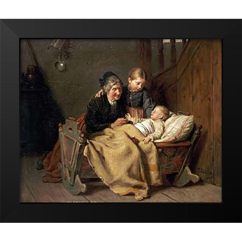 The Centre of Attention Black Modern Wood Framed Art Print by Schlesinger, Felix