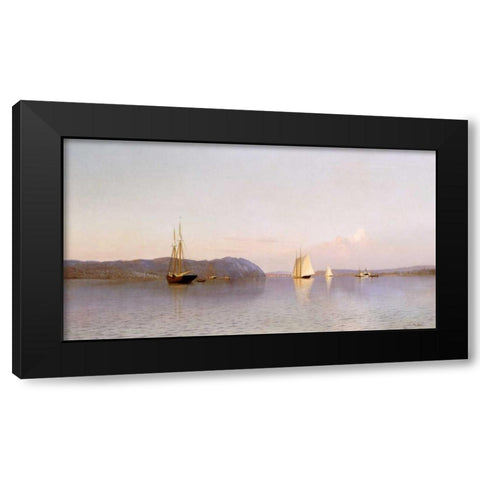 Late Afternoon, Haverstraw Bay Black Modern Wood Framed Art Print with Double Matting by Silva, Francis A.