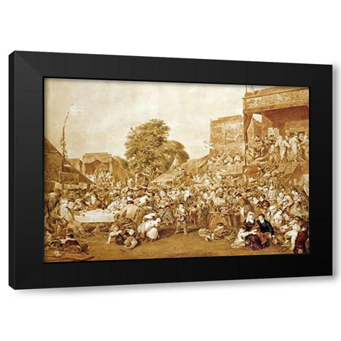The Fair, Held on The 1st of August, In Hyde Park Black Modern Wood Framed Art Print by Steffanoff, James