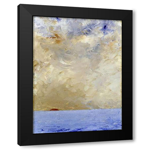 Sunset Black Modern Wood Framed Art Print with Double Matting by Strindberg, August