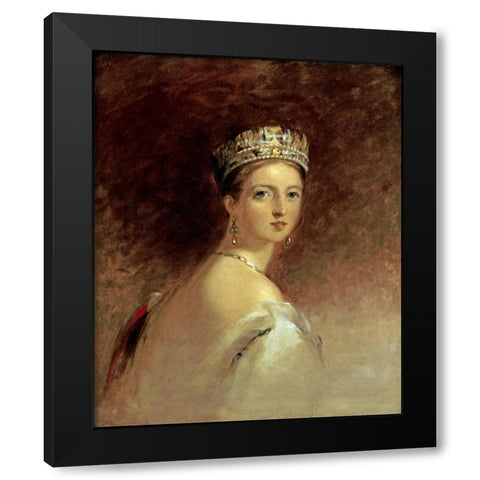 Queen Victoria Black Modern Wood Framed Art Print with Double Matting by Sully, Thomas