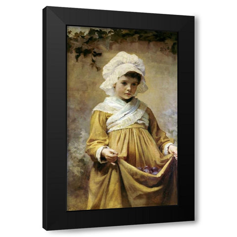 Gathering Plums Black Modern Wood Framed Art Print by Sutcliffe, Harriette