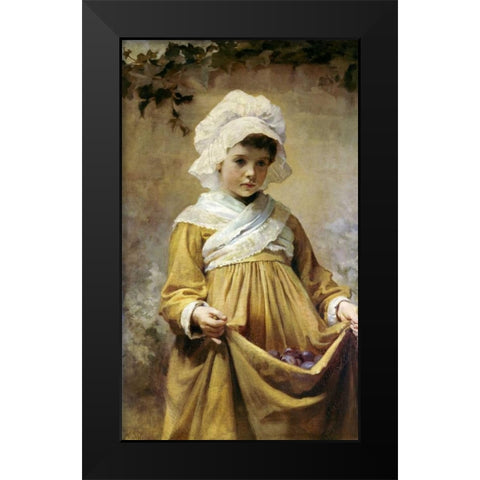 Gathering Plums Black Modern Wood Framed Art Print by Sutcliffe, Harriette