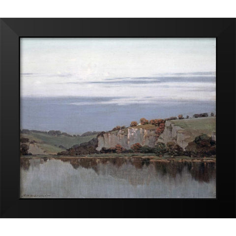 Soft Twilight Lingers Black Modern Wood Framed Art Print by Sylvester, Frederick Oakes