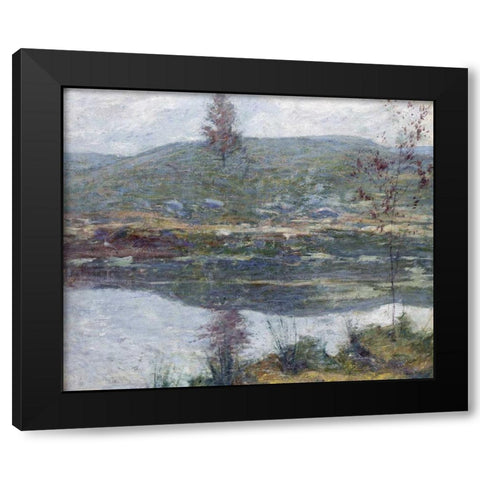 Autumn Mists Black Modern Wood Framed Art Print by Twachtman, John Henry