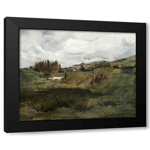 Tuscan Landscape Black Modern Wood Framed Art Print by Twachtman, John Henry