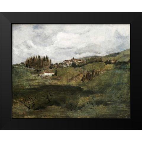 Tuscan Landscape Black Modern Wood Framed Art Print by Twachtman, John Henry