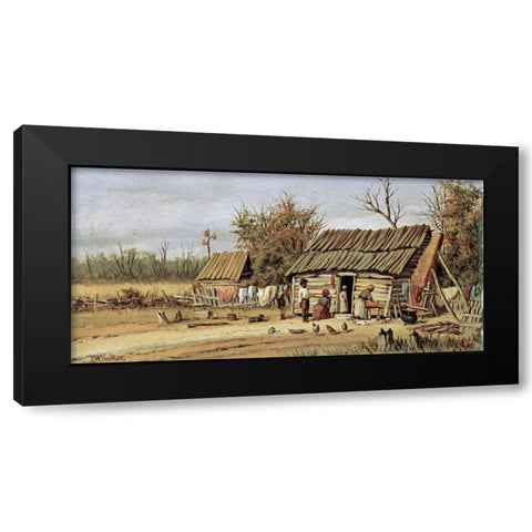 Daily Chores Black Modern Wood Framed Art Print by Walker, William Aiken
