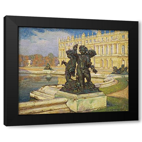 Versailles Black Modern Wood Framed Art Print by Wegener, Einar