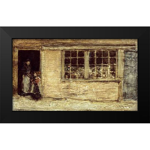 The Shop Window Black Modern Wood Framed Art Print by Whistler, James McNeill