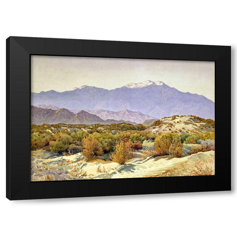 San Jacinto Black Modern Wood Framed Art Print with Double Matting by Widforss, Gunnar
