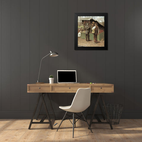 The Fifteenth Amendment / Civil Rights Black Modern Wood Framed Art Print by Wood, George Bacon