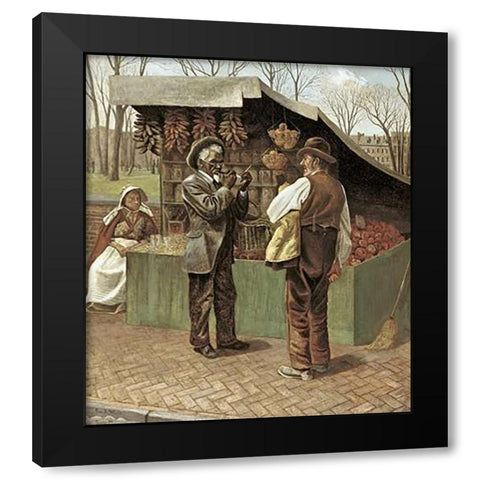 The Fifteenth Amendment / Civil Rights Black Modern Wood Framed Art Print by Wood, George Bacon