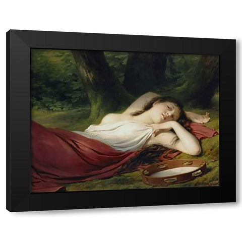 The Daydream Black Modern Wood Framed Art Print by Buhler, Fritz Zuber