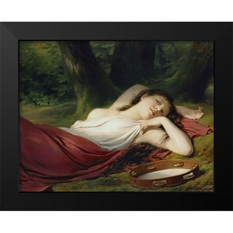 The Daydream Black Modern Wood Framed Art Print by Buhler, Fritz Zuber
