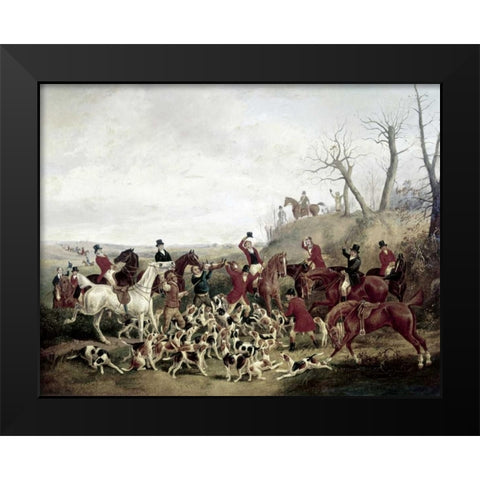 Kill Black Modern Wood Framed Art Print by Alken, Henry Thomas