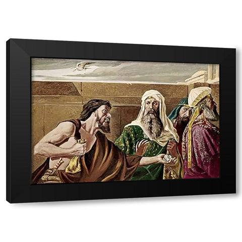 Dispair of Judas Black Modern Wood Framed Art Print with Double Matting by Armitage, Edward