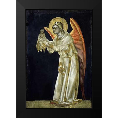 Angel Black Modern Wood Framed Art Print by Di Arpo, Guariento
