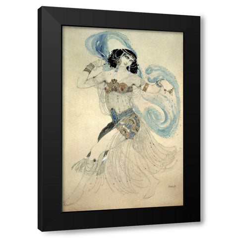 Dance of The Seven Veils - Salome Black Modern Wood Framed Art Print by Bakst, Leon