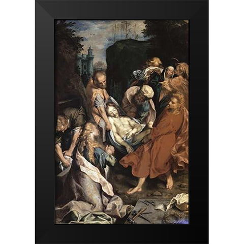 Museumist Entombed Black Modern Wood Framed Art Print by Barocci, Frederico