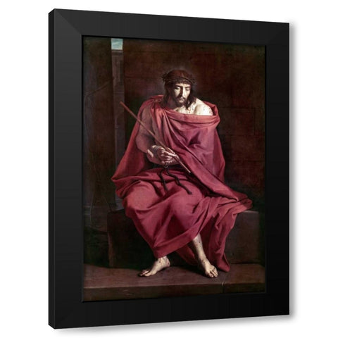 Ecce Homo Black Modern Wood Framed Art Print by Bartolommeo, Fra
