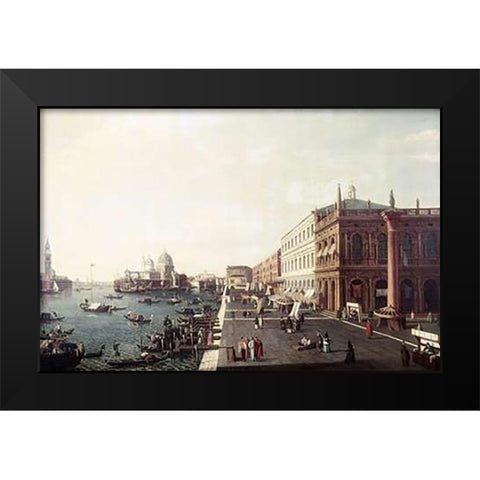 View of Molo In Venice #1 Black Modern Wood Framed Art Print by Bellotto, Bernardo
