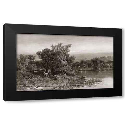 Housatonic Black Modern Wood Framed Art Print by Bellows, A.F.
