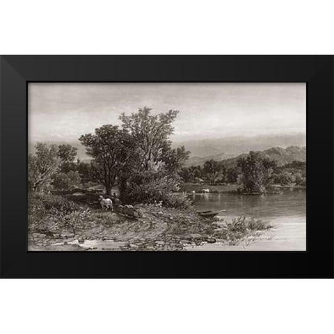 Housatonic Black Modern Wood Framed Art Print by Bellows, A.F.