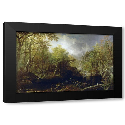 Emerald Pool Black Modern Wood Framed Art Print with Double Matting by Besnard, Albert
