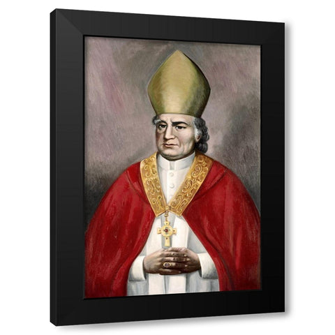 Archibishop John Carrol Black Modern Wood Framed Art Print with Double Matting by Bianchini, Vittorio