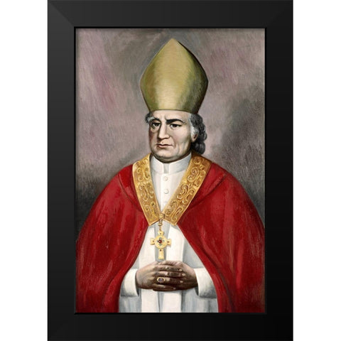 Archibishop John Carrol Black Modern Wood Framed Art Print by Bianchini, Vittorio
