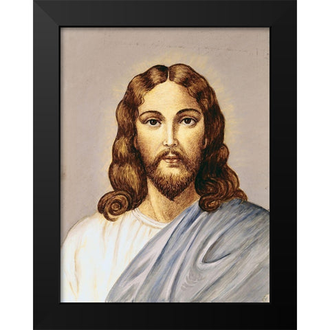 Christ Black Modern Wood Framed Art Print by Bianchini, Vittorio
