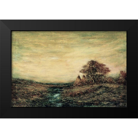 Sunlit Forest - Merced River, Yosemite Valley Black Modern Wood Framed Art Print by Bierstadt, Albert